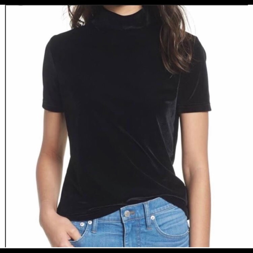 Madewell Velvet Mockneck Tee
